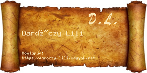 Daróczy Lili névjegykártya